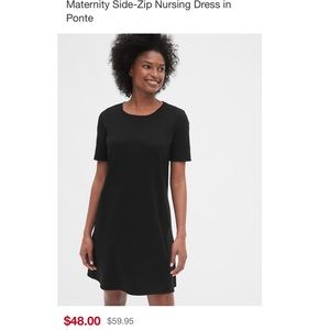 NWT Gap Small Maternity Nursing Side Zip Dress